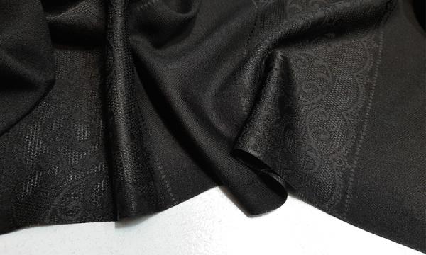 مدل روسری مشکی مجلسی ساتن نقش دار