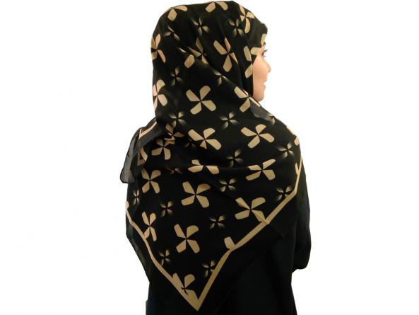 فروش بدون واسطه روسری مشکی مجلسی ساتن